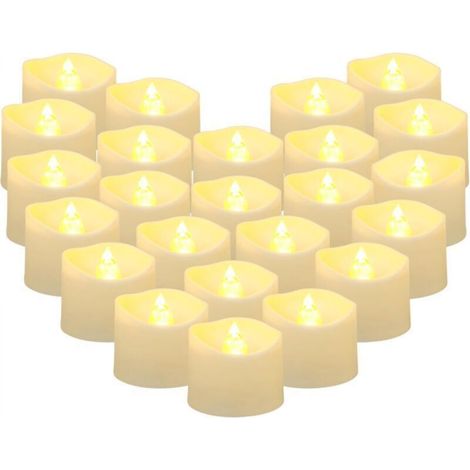 LED Flickering Flame Candles, Flashing Candle Lamps, Electric Candles, Christmas Candles, Christmas Tree, Easter (24 pieces in a box) (1/5)