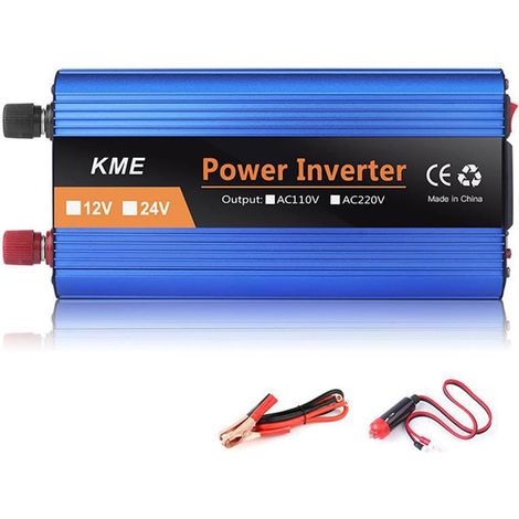 Onduleur sinusoïdal 1200 W, onduleur haute puissance pour voiture, onduleur solaire 12 V/24 V - 220 V (1/5)