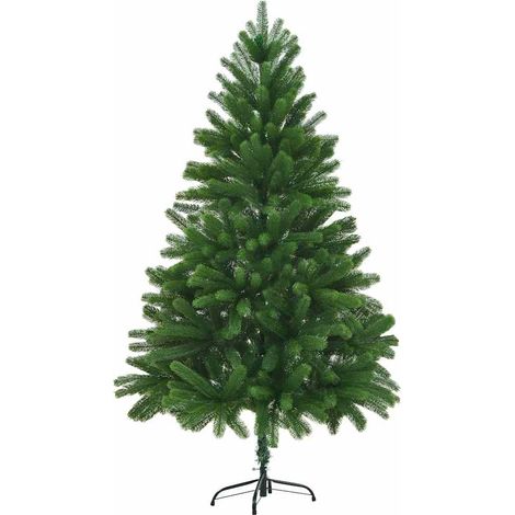 Árbol de Navidad artificial hojas realistas verde 210 cm vidaXL (1/5)