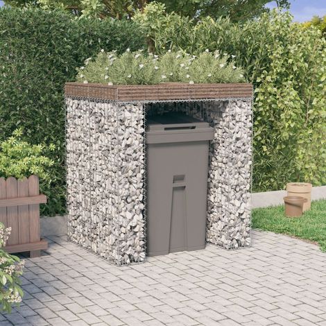 Mur de gabion Jardinière à gabion Panier de Gabion de Jardin pour poubelle 110x91x120 cm fer galvanisé KOL3302 (1/5)