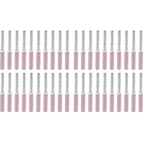 Ensemble de 40 outils de polissage et de meulage pour affûtage de chaînes de tronçonneuses, compatible avec les affûteurs de chaînes de 3/16 pouce/4,8 mm. (1/5)