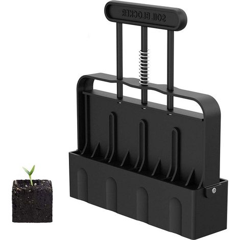 Bloccatore Manuale del Suolo, Strumento Manuale per Bloccare il Suolo Attrezzo da Giardinaggio Pressa per Suolo da 2 Pollici con Manico Antiscivolo per Piantine Comode per Piantare Trapianti in Serra (1/5)