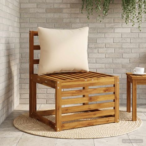 vidaXL 1-Piece Back Cushion PUTTEN 100% Polyester Cream (1/5)