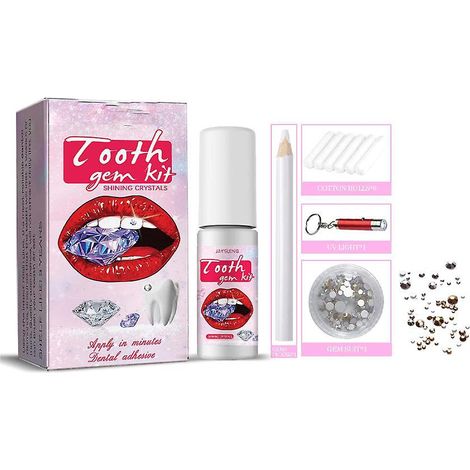 dentition Jewel Kit Dentition Glitter Sticker Hottie Accessoire Facile Installer Perceuse Dents En Cristal Facile Enlever
