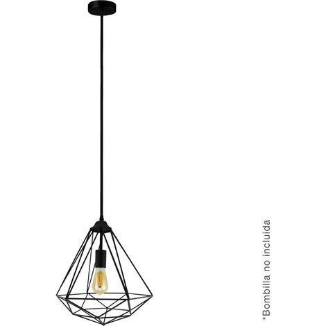 Lampara colgante Diamond E27 1M Negro (1/5)