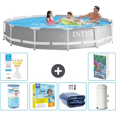 Prism Frame Pool Rund - 366x76 cm - 7-teilig S65