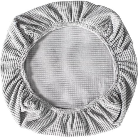Housses de chaise élastiques en élasthanne - Lavables - Pour chaise de bureau, salle à manger, bar, fête de mariage - Argenté (1/4)