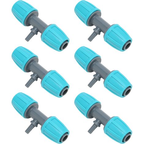 Lot de 10 raccords en T à barbes de 16 mm à 4/7 pour tuyau d'irrigation, destinés à l'aménagement de jardin ou de cour. (1/5)