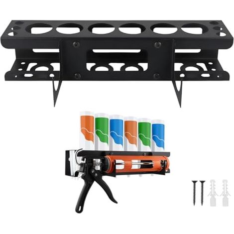 Support de pistolet à calfeutrer en métal, support mural pour outils de calfeutrage pour garage, atelier et fourgonnette de travail (1/5)