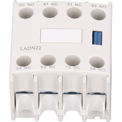Bloc de commutation auxiliaire, module de contact de protection de circuit CA portable, à utiliser avec le contacteur CJX2 (F422 (LADN22) 2NO+2NC) (1/5)