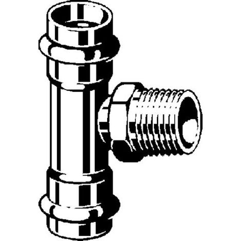 VIEGA 446024 Té avec SC Sanpress Inox (1/3)