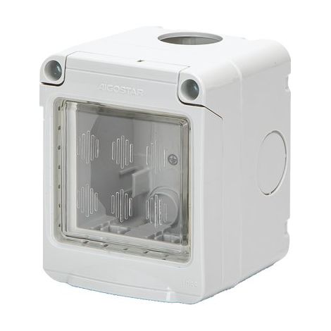 INVOLUCRO A PARETE + PORTELLA IP55 - POSTI 2 MM 67X83 H.MM 65 X ABM- 6 pezzi