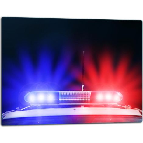 Schneidebrett aus Glas, 52x40 cm, Polizei (1/5)