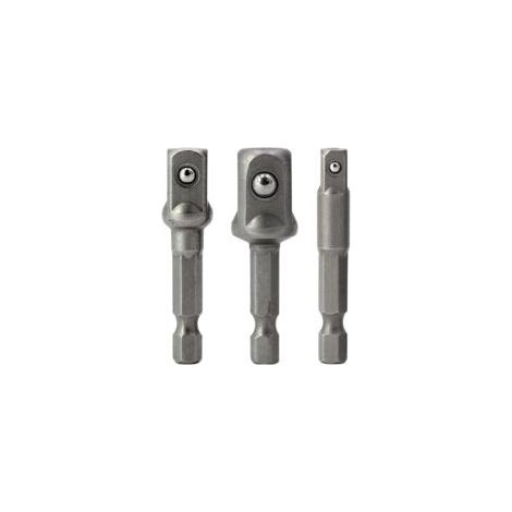 Piece Adaptateur écrou hexagonal bouchon adaptateur tournevis Douille d'écrou de douille de prise d'adapteur 1/4,/1/2,/3/8 - Crezuo (1/4)