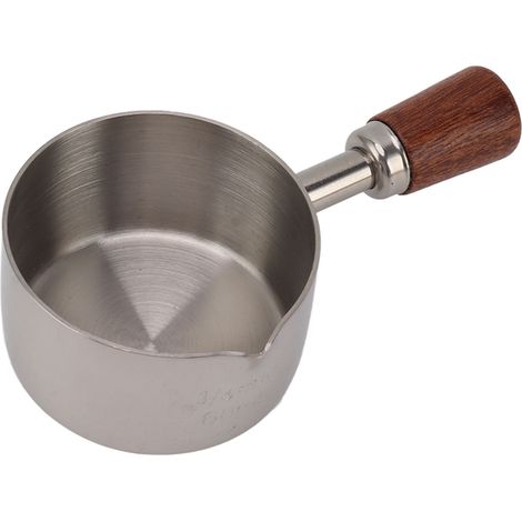Saucier professionnel en acier inoxydable 304 avec poignée, pour cuisine, banquet, pique-nique extérieur, argenté, 60ml (1/5)