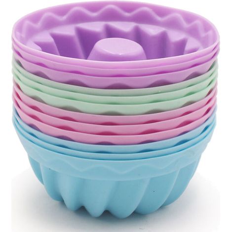 24 wiederverwendbare Muffinförmchen in Macaron-Farben – für Cupcakes und Muffins, waschbar und ökologisch (1/5)