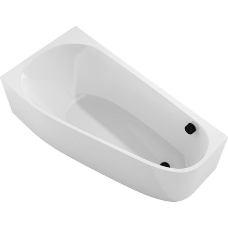 PROJEKTA L MONOLITH Baignoire d'angle 156x77x60cm, blanc (1/4)