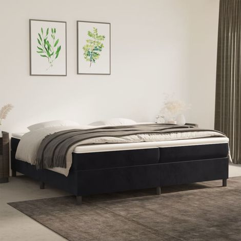 Boxspringbettgestell Schwarz 200x200 cm Samt