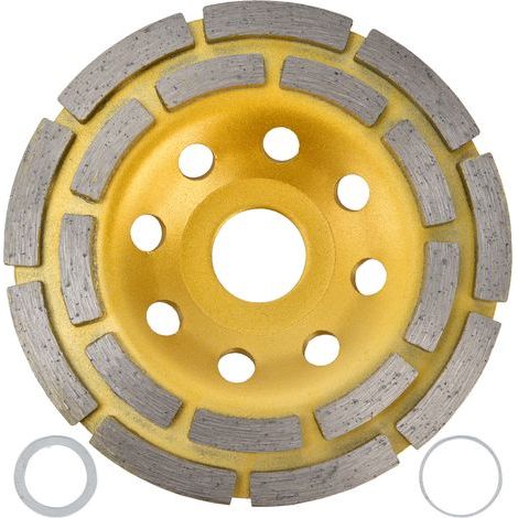Tasse de diamant roue de broyage roues en béton à double rangée pour marbre de pierre en granit115 mm (1/5)