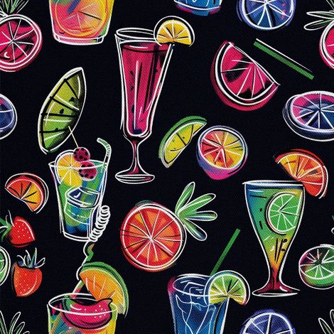 Outdoor Dekostoffe Oxford - Motiv Cocktail  DX8489 (1/5)
