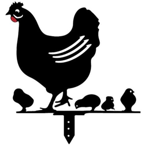 Poule avec poule plug - in, décor de jardin de simulation de poulet idyllique, adapté pour jardin de cour extérieure (1/5)