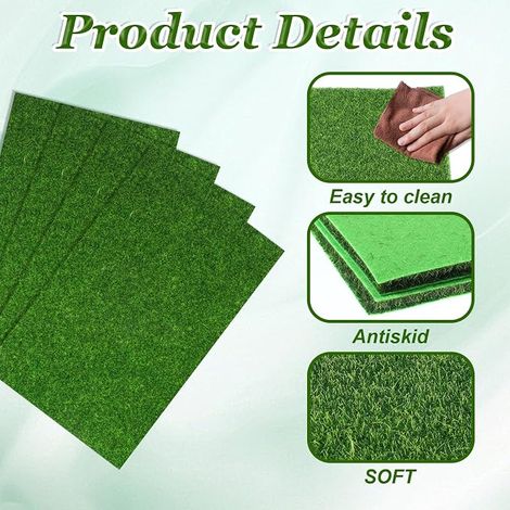 Artificial Grass Mat for Miniature Grass 15 x 25 cm Artificial Grass Mat for Miniature Garden Miniature Decor Garden Dollhouse (1/4)