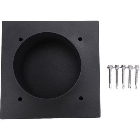 Grille d'aération sèche-linge 4 pouces, aluminium noir résistant intempéries, avec moustiquaire anti-oiseaux et poussière (1/5)