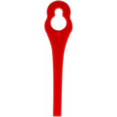 L83100 Stück Kunststoff-Rasenmähermesser in Kürbisform, L83 Rot 105 mm (1/4)