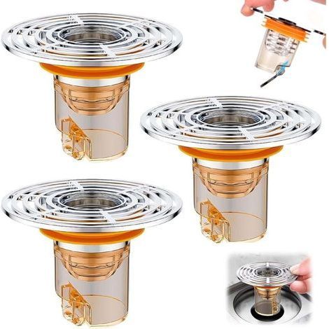 3 Pièces Clapet Anti Odeur, Clapet Anti Odeur Douche avec Fermeture Automatique, 32-42 mm Anti Odeur Douche, pour Utilisation dans Les Cuisines, Salles de Bains, Salles de Machines a Lav (1/5)