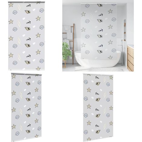 vidaXL Store enrouleur de douche avec cassette largeur du tissu 116 cm (1/5)