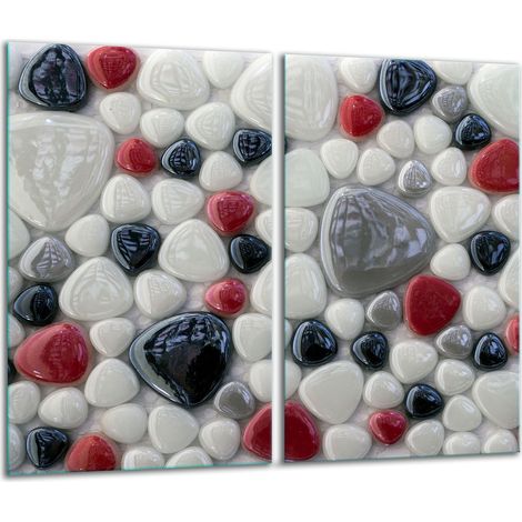 Tagliere in vetro 2x 30x52 pietre (1/5)