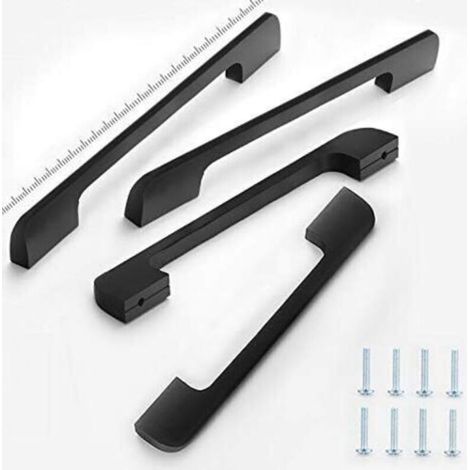 [4 Stück] 160 mm Küchenschrankgriff, schwarzer Edelstahl-Schrankgriff (1/5)