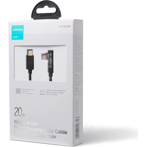 Joyroom S-CL020A6 USB-C auf Lightning Kabel 1,2 m, 20 W, abgewinkelt (Schwarz) (1/5)