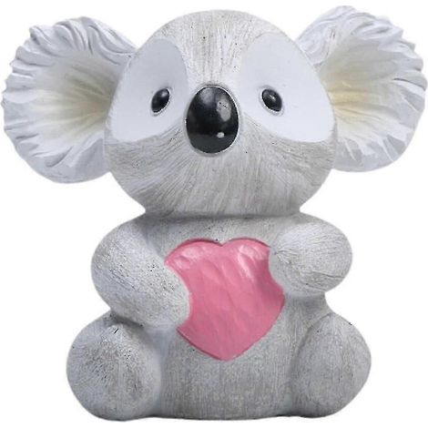 Tirelire Koala (Gris) - Cadeau de collection - Boîte à monnaie pour salon de thé, vitrine, festival - Marron clair (1/4)