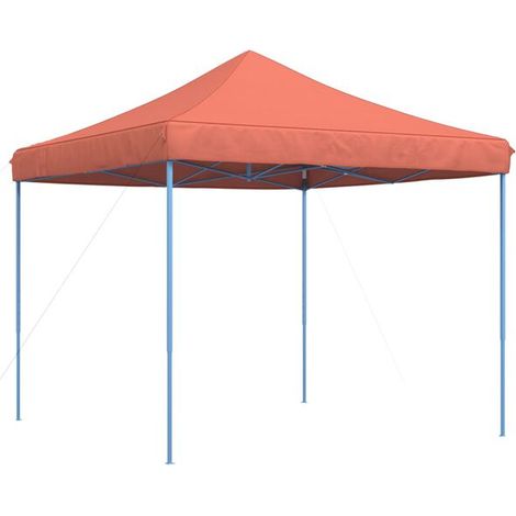 Tente réception pliable escamotable terre cuite 292x292x315 cm (1/2)