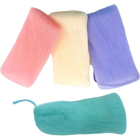 Jabonera de 4 piezas, esponja espumosa, accesorio de aseo personal, para viajes y baño. (1/5)