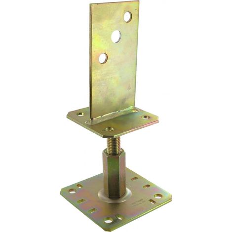 Finish – Support de poteau réglable 100mm – Acier S235 JR – H.320mm – Ép.4mm – Fixation bois/béton/acier – PPSR320