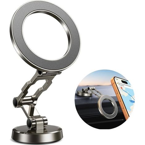 Magsafe Autohalterung (Dreifach und komplett aus Metall) Magnetische Handyhalterung für das Armaturenbrett, Autozubehör für iPhone 17 Pro Max, 16, 15, 14 (1/5)