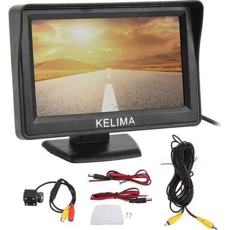 Rückfahrkamera mit 4 LEDs, 4,3-Zoll-Rückfahrkamera-Set, 120°-Weitwinkel, IP68 wasserdicht, Nachtsicht für PKW, LKW und SUV (1/5)