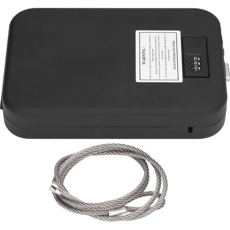 Coffre-fort portable à empreinte digitale et mot de passe mécanique avec cordon de sécurité pour argent