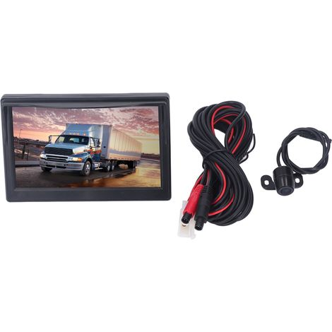 Caméra de recul 5 pouces HD, angle large 170°, système de vision arrière pour camping-car, caméra à trou rond, moniteur haute définition (1/5)