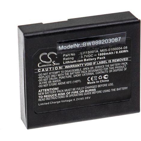 vhbw Akku kompatibel mit Mindray DPM2, PM60, PM-60 Medizintechnik (1800mAh, 3,7V, Li-Ion)