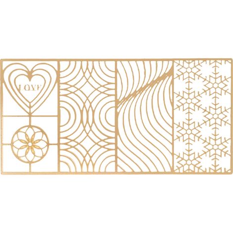 Plateau de timbres à glace Transparent, Cube en cuivre, motifs rapides pour accessoires de barman D01 200x100mm/7,87x3,94 pouces (1/5)