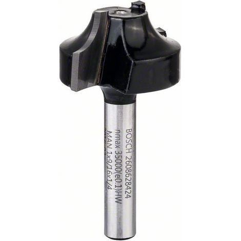 Fresa per  bordi Bosch  E 1/4"  R1 6,3  mm Ø 25,4  mm L  14 mm  G 46  mm -  2608628424 (1/5)