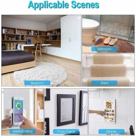 Sticker antidérapant - Adispotg - 24 Pcs - Réutilisable - Pour tapis et sols en bois - Facile à utiliser (1/4)