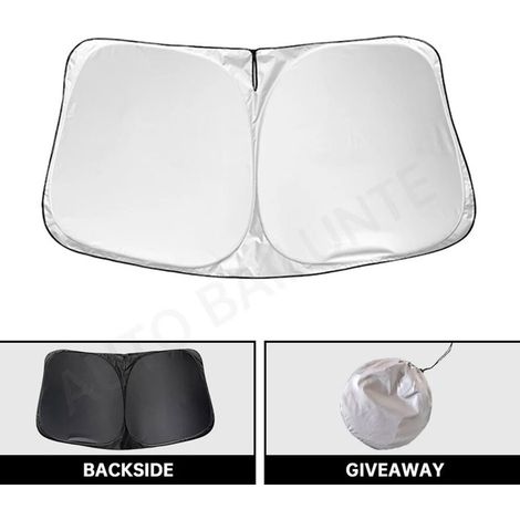 1 pièce Pare-soleil pour BYD Atto 3 2022 2023, pare-brise avant, accessoire Yuan Plus, couleur argent, universel pour intérieur véhicule (1/4)