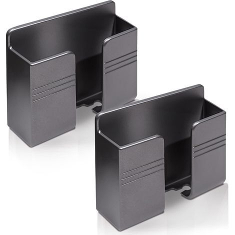 Set mit 2 Wandhalterungen für Mobiltelefone mit 3M-Klebeband, Wandhalterung für Ladegerät, Fernbedienung, Wandhalterung für Bett, Wohnzimmer, grau