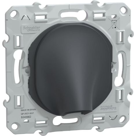 Sortie de câble Ø6-12 mm 16A anthracite - Ovalis - Schneider