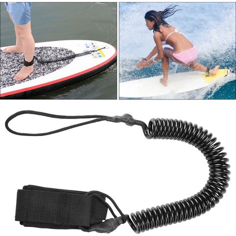 Attache de planche de paddle en TPU, laisse de sécurité avec cordon spiralé pour surf