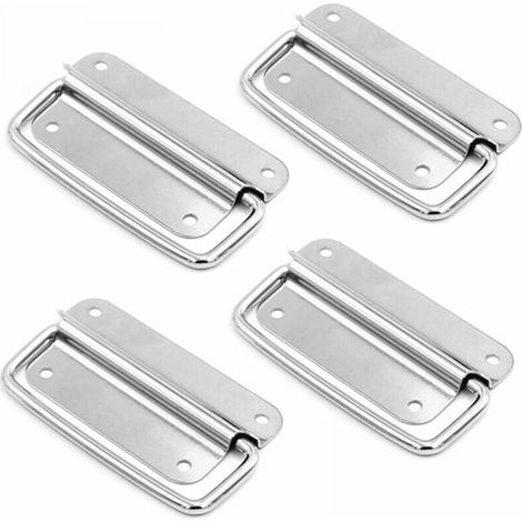 Set di 4 maniglie in acciaio inox, maniglie per custodie, maniglie metalliche per porte, per cassette degli attrezzi, flight case, scatole per ferramenta